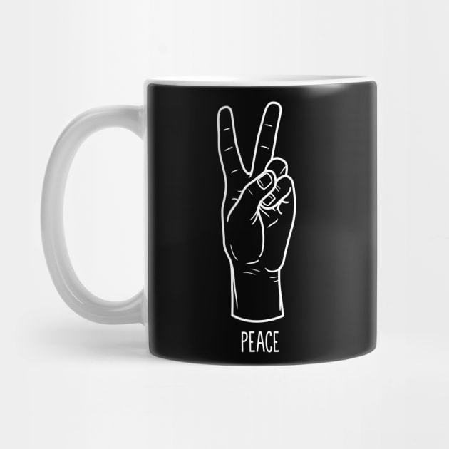 Peace Hand Sign by Tee Tow Argh 